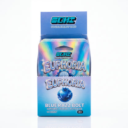 Blue Razz Bolt | Energy Tabs | 4 ct | Display of 10