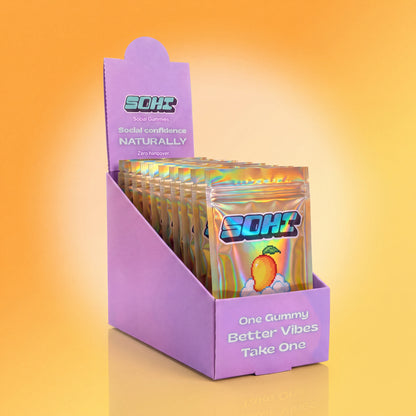 Mango Dream | Social Gummies | 60mg Kanna | Display of 12