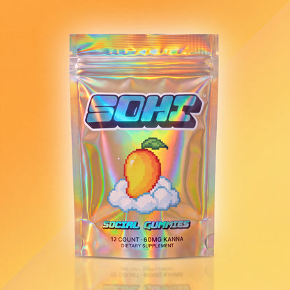 Mango Dream | Social Gummies | 60mg Kanna | Display of 12