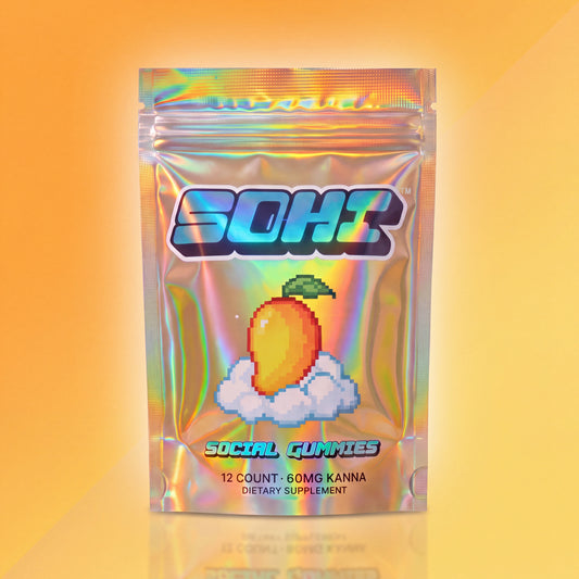Mango Dream | Social Gummies | 60mg Kanna | Display of 12