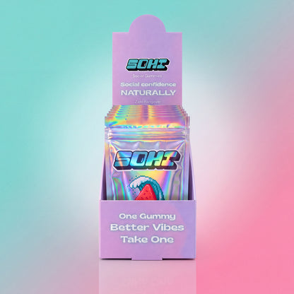 Watermelon Wave | Social Gummies | 60mg Kanna | Display of 12