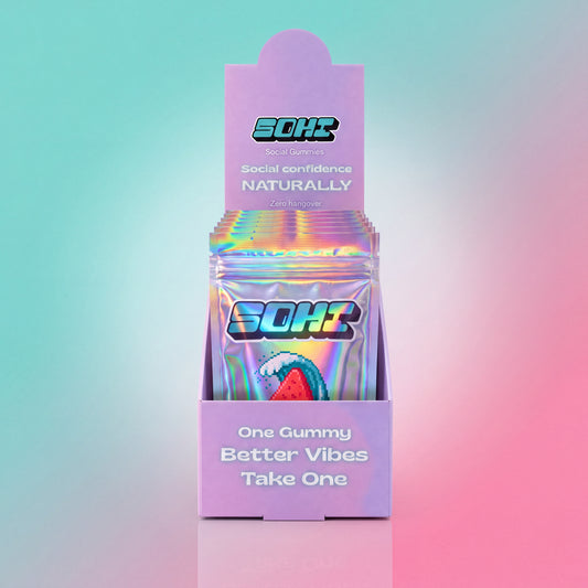 Watermelon Wave | Social Gummies | 60mg Kanna | Display of 12