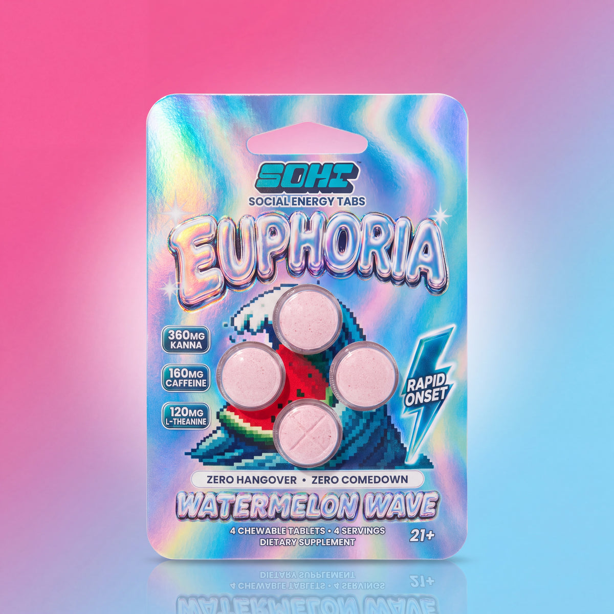 Watermelon Wave | Energy Tabs | 4 ct | Display of 10