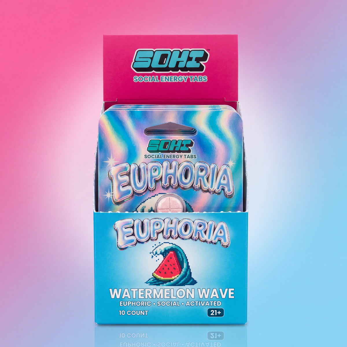 Watermelon Wave | Energy Tabs | 4 ct | Display of 10