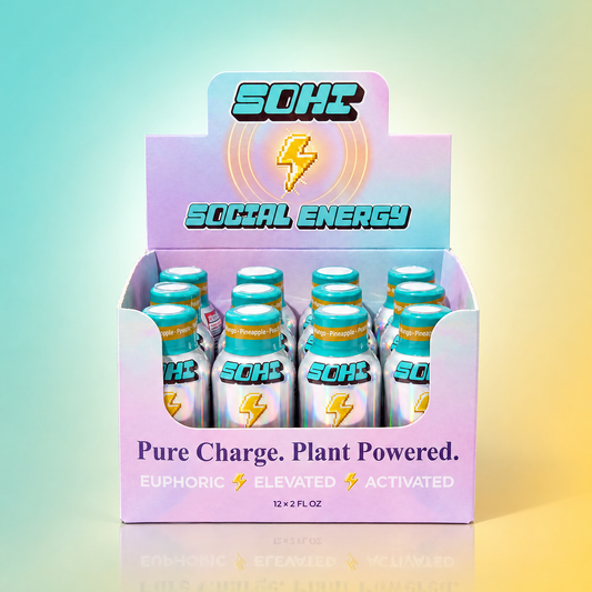 Mango Pineapple Peach | Social Energy Shot | 2 fl oz | Display of 12